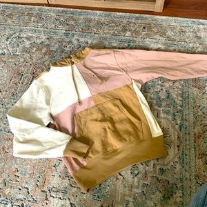 Champion UO color block hoodie sz S